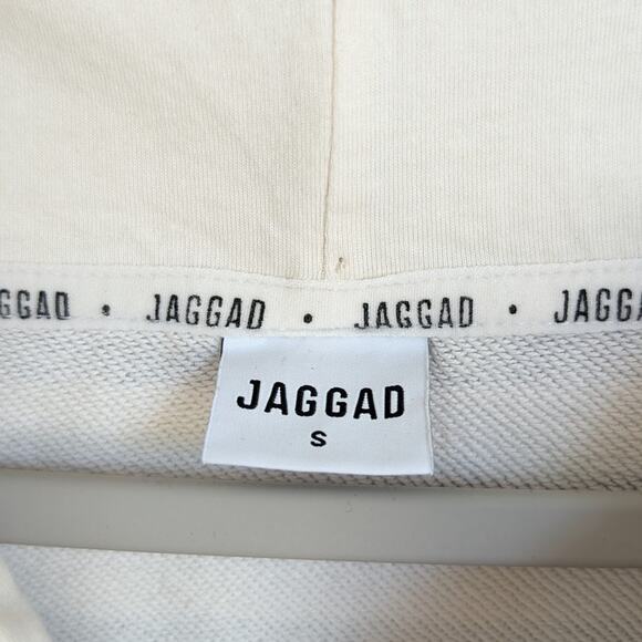 Jaggad Palmer Animal Print Striped Half Zip-Neck Logo Sweatshirt, size S - Picture 3 of 8